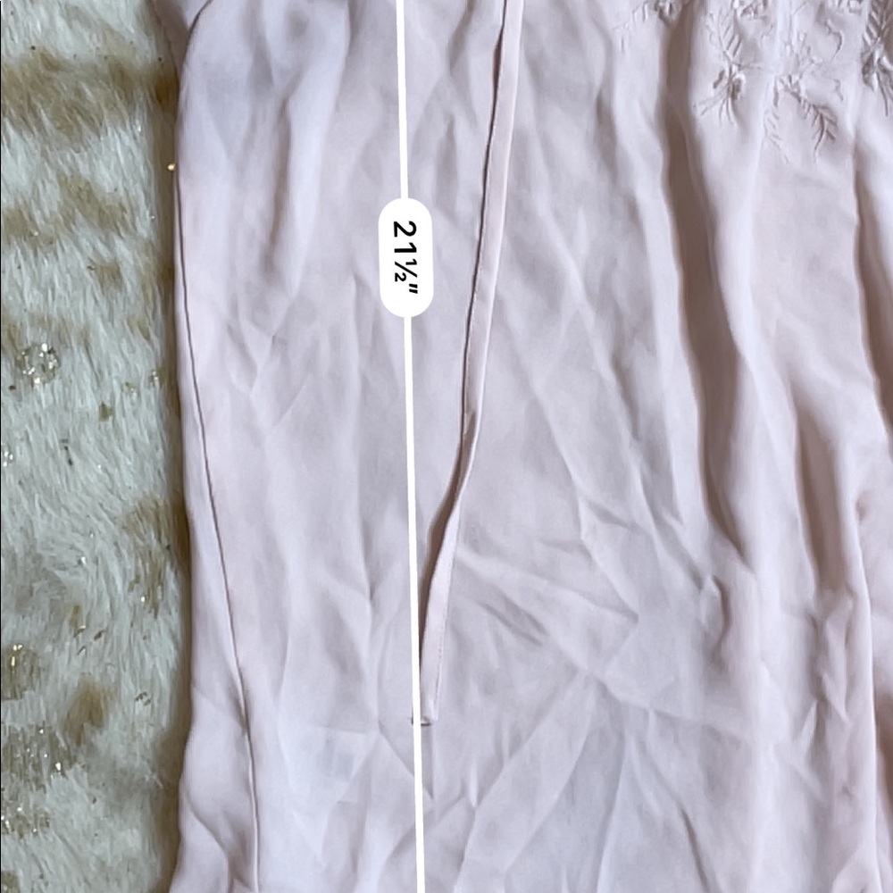 Loft blush pink flutter sleeve chiffon blouse - Picture 6 of 6